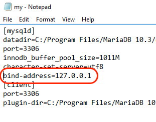 Add bind-address Line