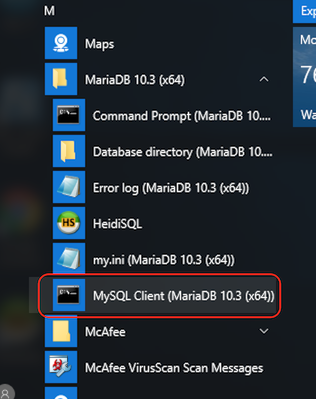 Launch MySQL Client